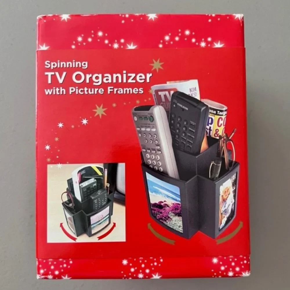 Spinning TV Desk Organizer With Picture Frames - EB Brands - New